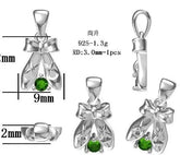 Sterling Silver Semi Mount Pendant Setting Round RD 3x3mm - Syzjewelry